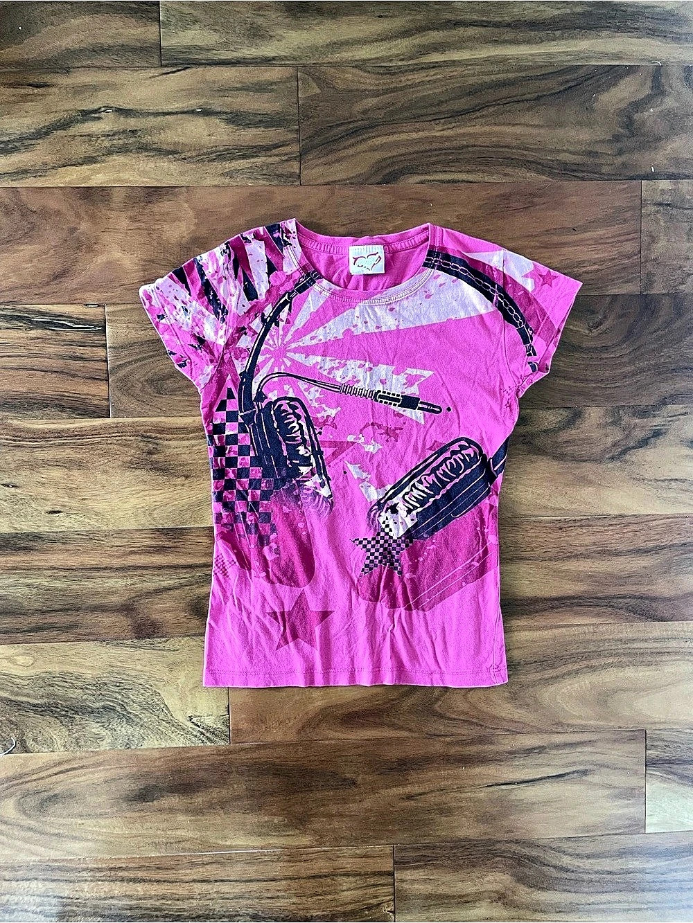 Y2K Pink Graphic Baby Tee